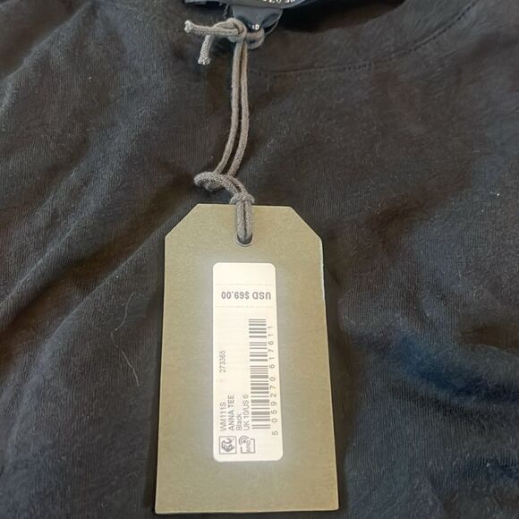 NWT AllSaints Anna Cuff Sleeve Cotton T-Shirt size 6 - Picture 6 of 6